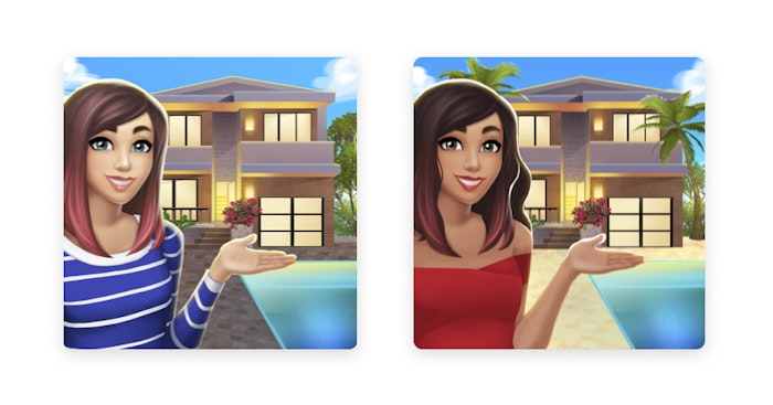 Icon for Supersolid’s Home Street game in Brazil: the icon on the right won A/B tests in Brazil and differed from the icons that performed best outside of Brazil.
